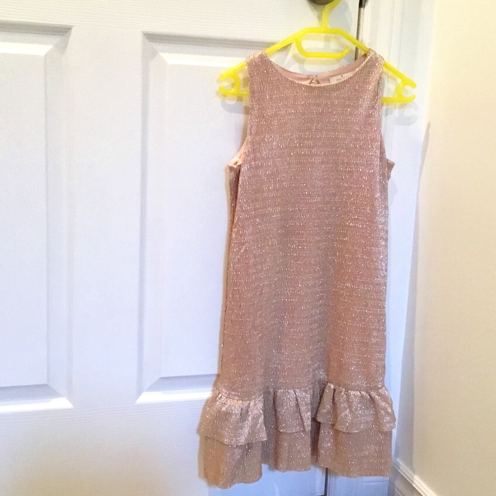 NWT Kate Spade Girl’s Rose Gold Party Dress Size 8